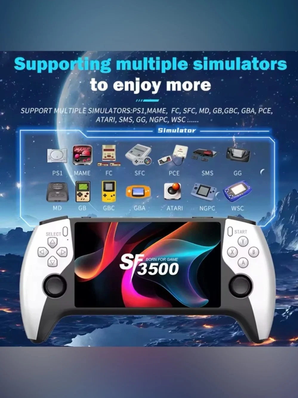 Portable Gaming Console - SF3500- 20,000 Games. NIB